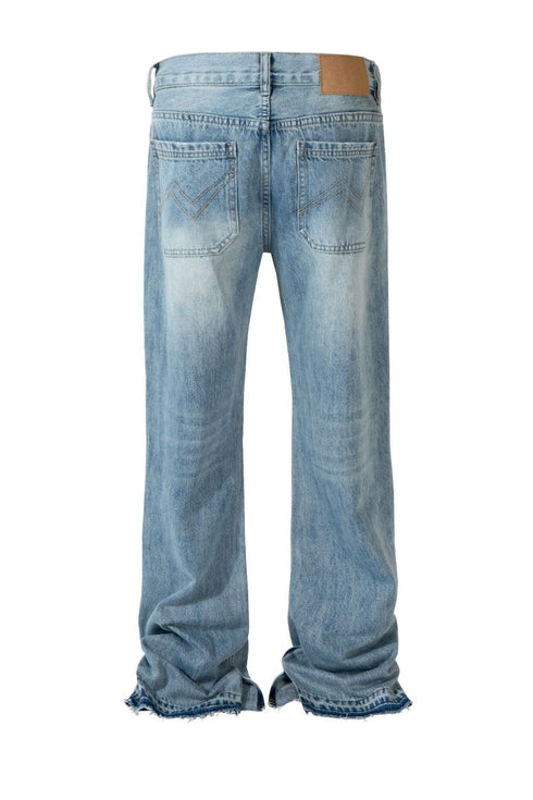 Men's Distressed Raw Hem Jeans - Odaingerous